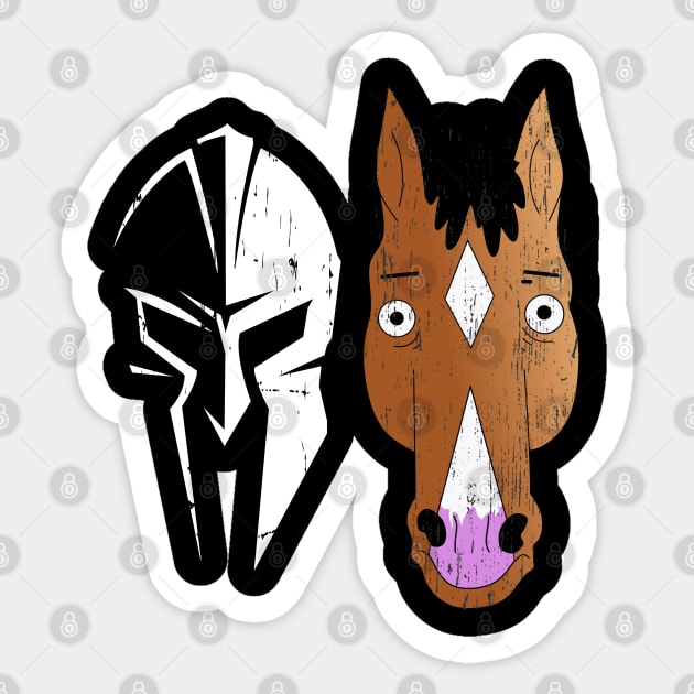 Horseman Spartan Strong Helmet Sticker by Motivation sayings 